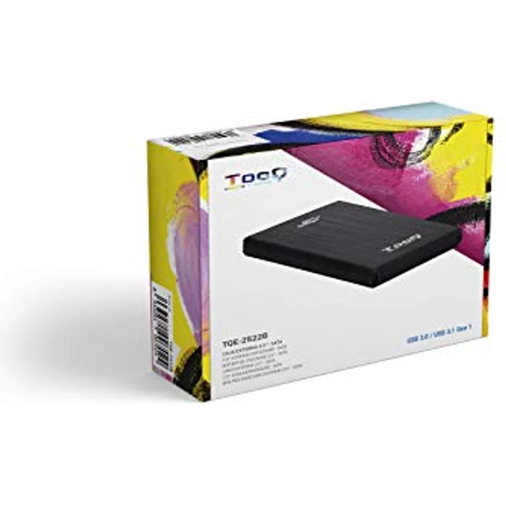 TooQ TQE-2522B - Gehäuse für 2,5 Zoll Festplatten (SATA I-II-III bis 9,5 mm Höhe, USB 3.0), Aluminium, LED Anzeige, schwarz, 50 g – Bild 7