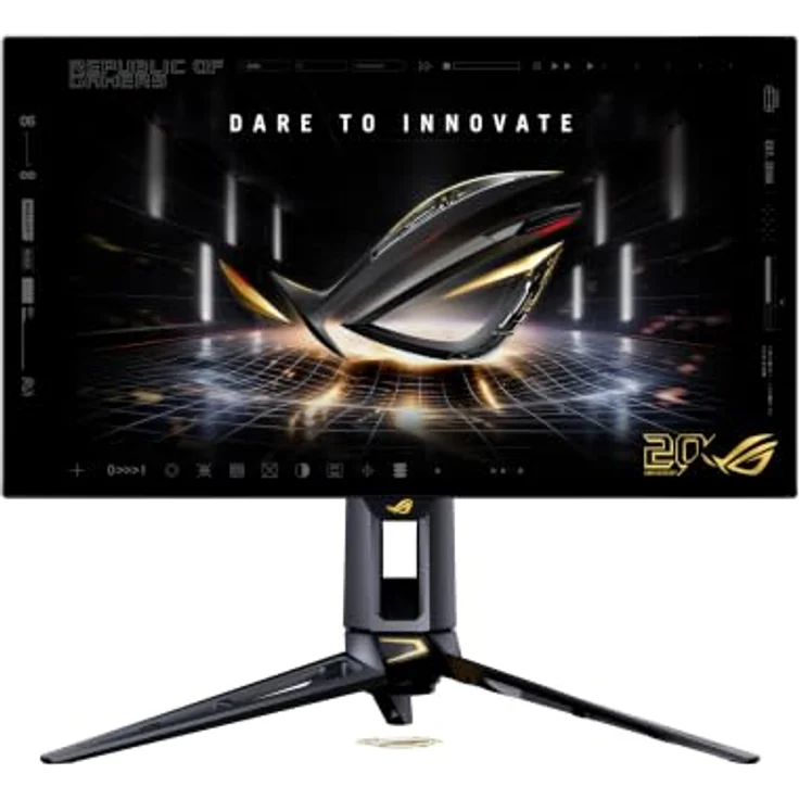 ASUS ROG Swift OLED PG27AQWP-G Edition 20 Gaming-Monitor, 27 Zoll, Dual-Mode, 0,03ms Reaktionszeit, VESA DisplayHDR 500, TrueBlack Glossy Panel – Bild 1