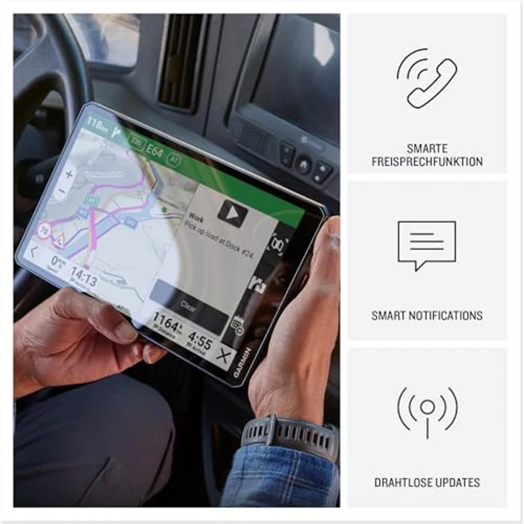 Garmin dēzl LGV1020, 10 Zoll Lkw-Navigationssystem mit benutzerdefinierter Routenplanung und Satellitenbildern – Bild 6