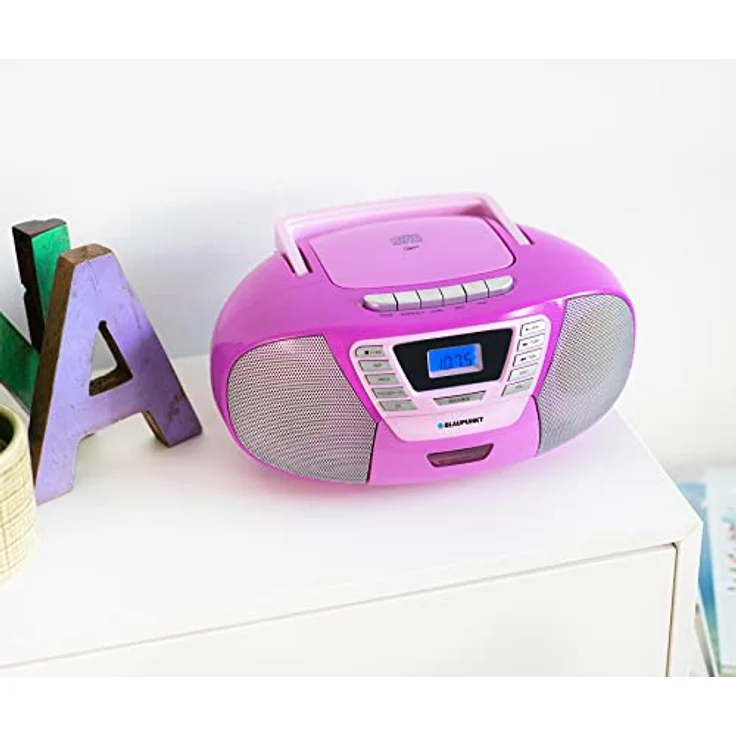 Blaupunkt B 120 VL tragbarer Kinder CD Player mit Bluetooth | Kassettenrekorder Kinder | Hörbuch Funktion | CD-Player mit USB | kleines CD-Radio | Aux | PLL UKW Radio | Radio mit CD Spieler, Flieder – Bild 2