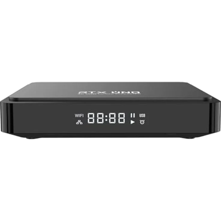 Gloriaforce GTX UNO 4K UHD IPTV Player Android 9 H.265 2GB RAM 16GB Flash 5GHz WLAN, Smart TV Box mit AppForce II, 16GB Speicher, 2GB RAM, Schwarz – Bild 3
