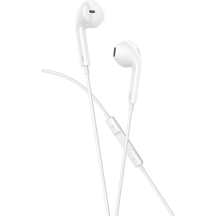 XO EP72, Kabelgebundene In-Ear-Kopfhörer mit USB-C Anschluss, 1,2m, flexibles Silikon, Weiß, mit Lautstärke-Regelung und Mikrofon