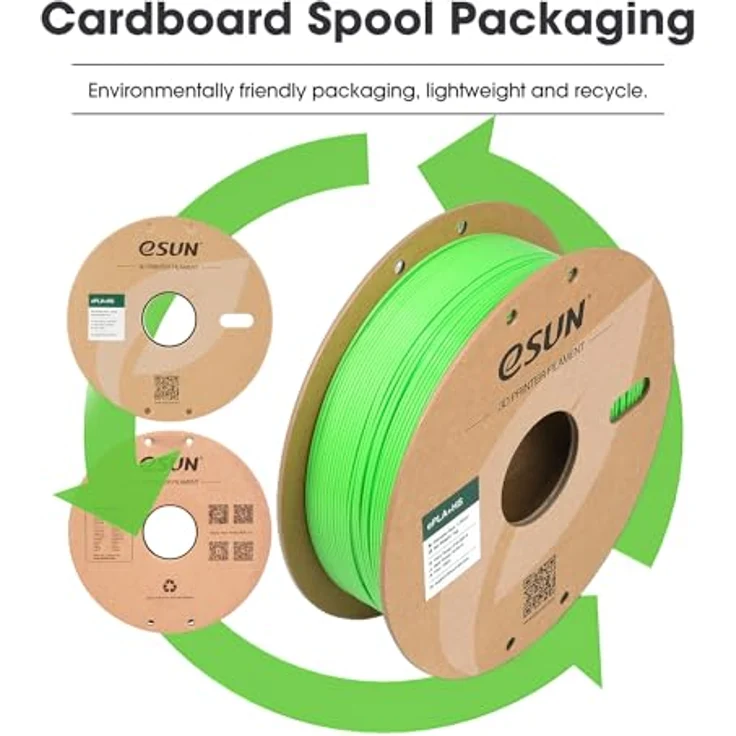 eSUN PLA+HS Filament 1.75mm, Hochgeschwindigkeitsdruck 3D Drucker Filament mit Maßgenauigkeit +/- 0.03mm, 1KG Spule, Zartesgrün – Bild 5
