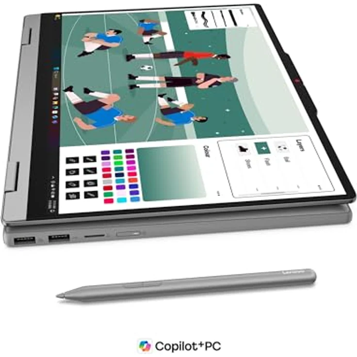 Lenovo IdeaPad 5 2-in-1 14Q8Y11, Copilot+ PC mit 14" OLED Touchscreen, Qualcomm Snapdragon X2 Plus, 16 GB RAM, 512 GB SSD, Luna Gray, Deutsch – Bild 18