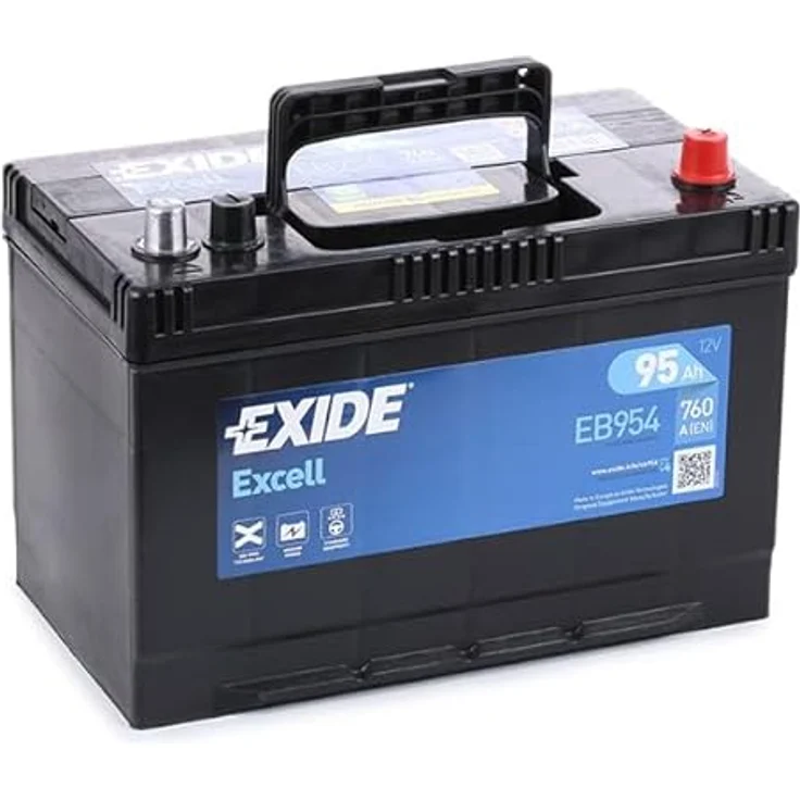 EXIDE Excell Starterbatterie 12V 95Ah 760A/EN Korean B1 D31 für Auto und LKW, Bleiakkumulator mit hoher Kälteprüfstromleistung – Bild 5