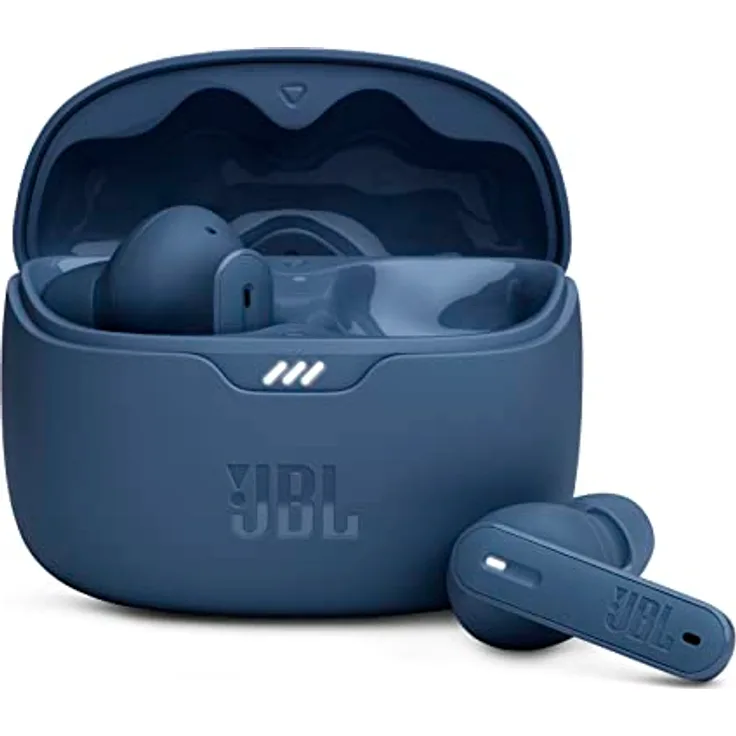 JBL Tune Beam – Wasserresistente, True-Wireless In-Ear-Kopfhörer mit Noise-Cancelling in Blau – Mit bis zu 48 h Musikwiedergabe