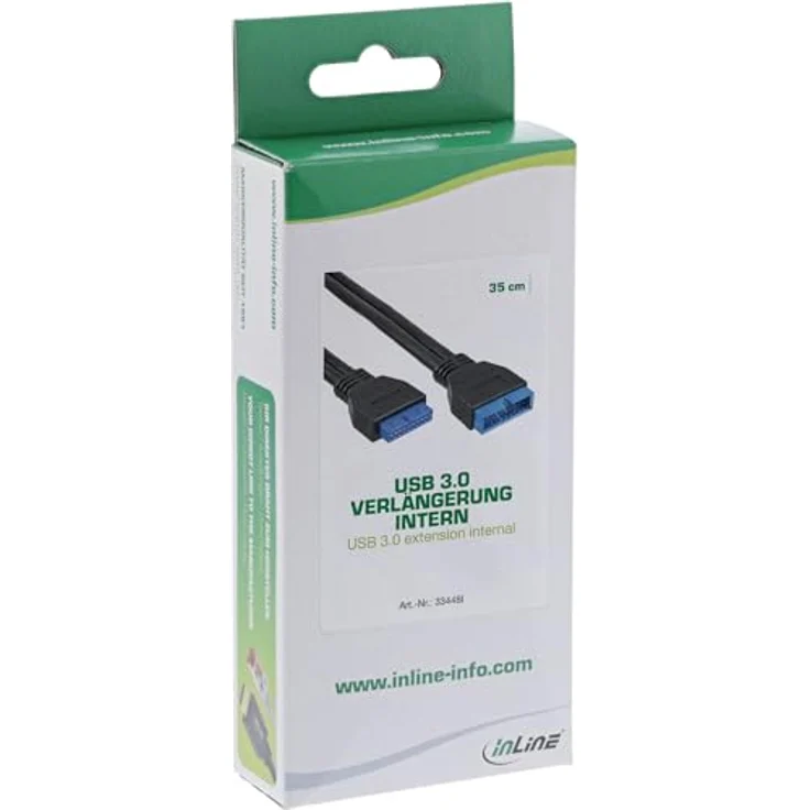 INLINE - USB-Verlängerungskabel - 19-poliger USB 3.0 Kopf (M) bis 19-poliger USB 3.0 Kopf (W) - USB 3.0 - 35 cm – Bild 3