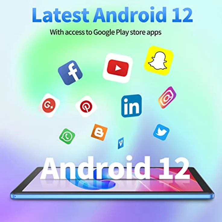 PRITOM 10 inch Android 12 Tablet,2GB RAM, 32GB ROM, 6000Mah, Expand to 512GB, Quad Core Processor, 10 inch Tablet, Android Tablets HD IPS Screen, Camera, Wi-Fi, Bluetooth, Tablet PC(Blue) – Bild 4