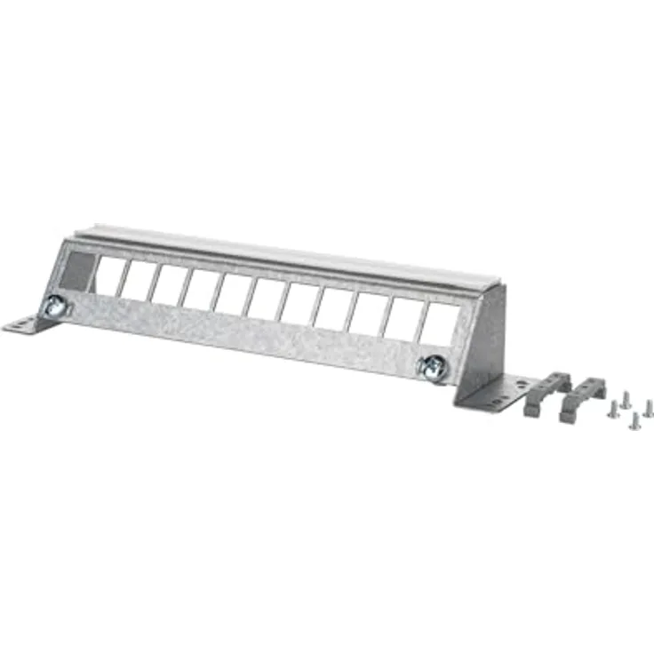METZ CONNECT SmartConnectPP 12Port Keystone, unbestückt, Modulhalterung für Daten-, KOAX- und LWL-Module, Montage auf Hutschiene (TH35)