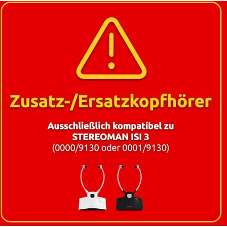 TechniSat STEREOMAN ISI 3 - Kopfhörer (Zweithörer, kabelloser Stereo-Funkkopfhörer inkl. Akku, ohne Transmitter, nur passend zum STEREOMAN ISI 3) in schwarz – Bild 2