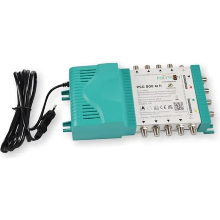Polytron PSG 508 Q II, Multischalter für 1 Satelliten und bis zu 8 Teilnehmer, 4 SAT und 1 terrestrischer Eingang