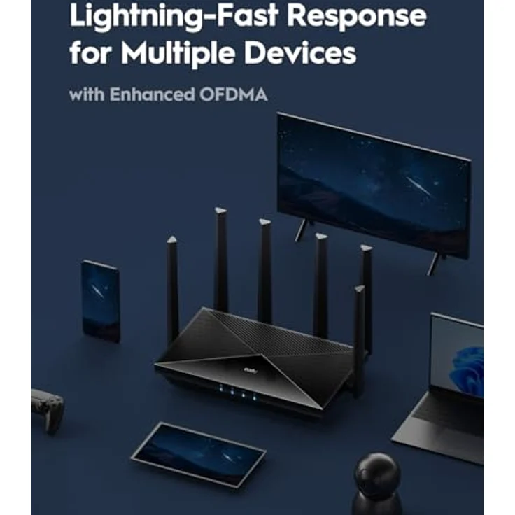 Cudy BE6500 WR6500H, WiFi 7 Dual Band Gaming Router mit 2.5G Port, VPN-Client und Server, Cudy App-Steuerung, 2 GHz Quad-Core CPU – Bild 5