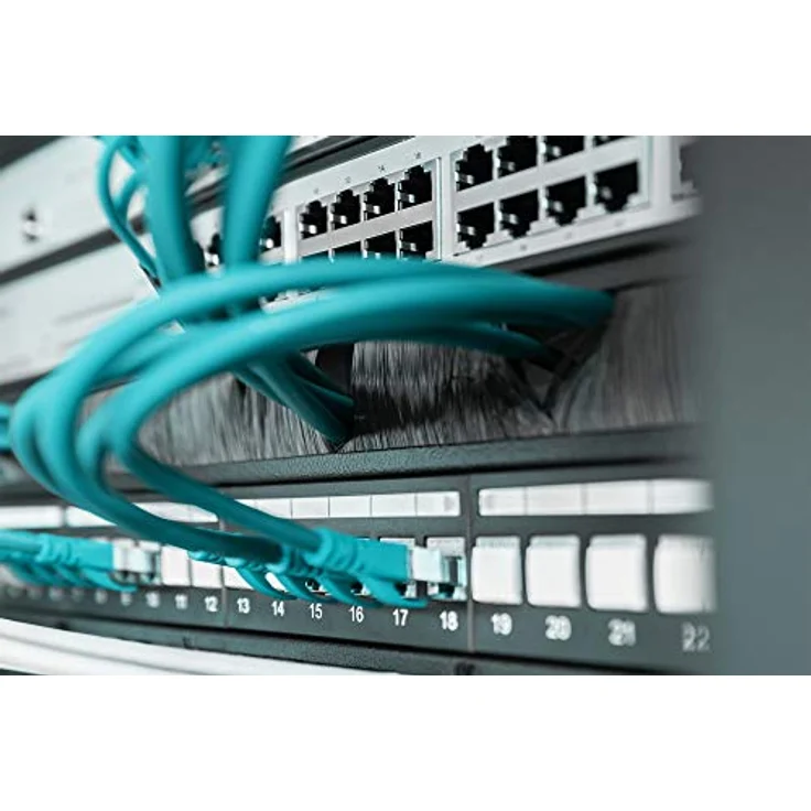 DIGITUS Kabel-Durchführung mit Bürstenleiste - 1HE - 19-Zoll - Netzwerk-Schrank - Patch-Kabel - Schwarz – Bild 3