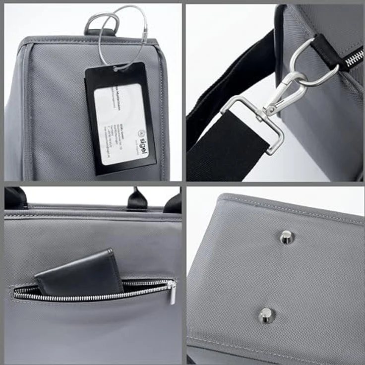 Sigel Desk Sharing Bag Premium, Organizer für mobiles Arbeiten, wasserabweisend, sicherer Stand, dunkelgrau, Laptops bis 14 Zoll – Bild 5