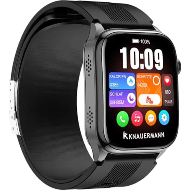 Knauermann PRO 4 Air, Senioren-Smartwatch mit Sturzerkennung & SOS, elegante schwarze Ausführung – Bild 3