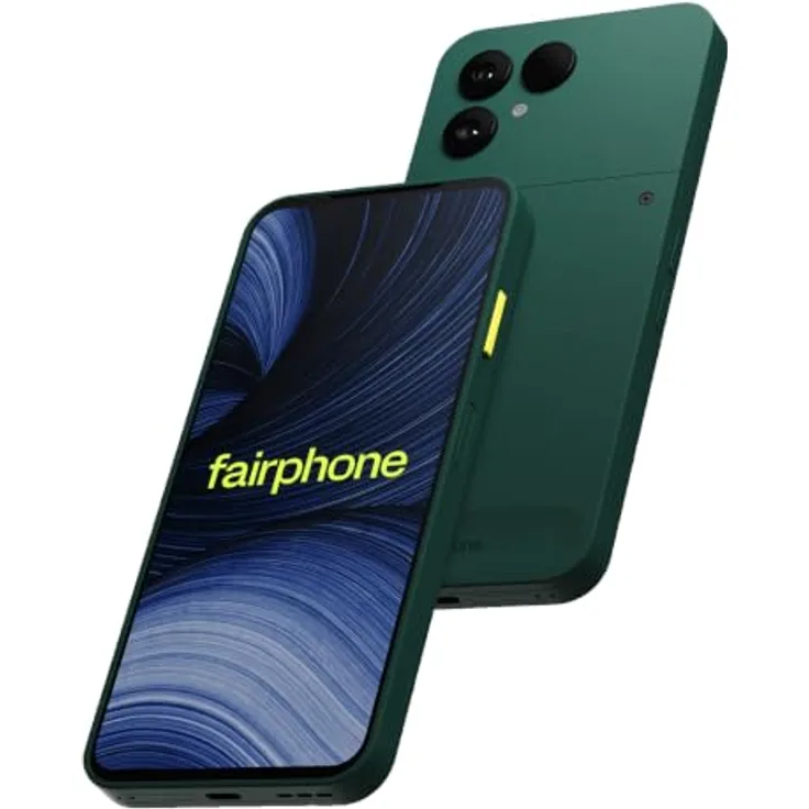 FAIRPHONE Fairphone Gen. 6+, Smartphone mit 12 GB RAM und 256 GB Speicher, Forest Green, Dual SIM