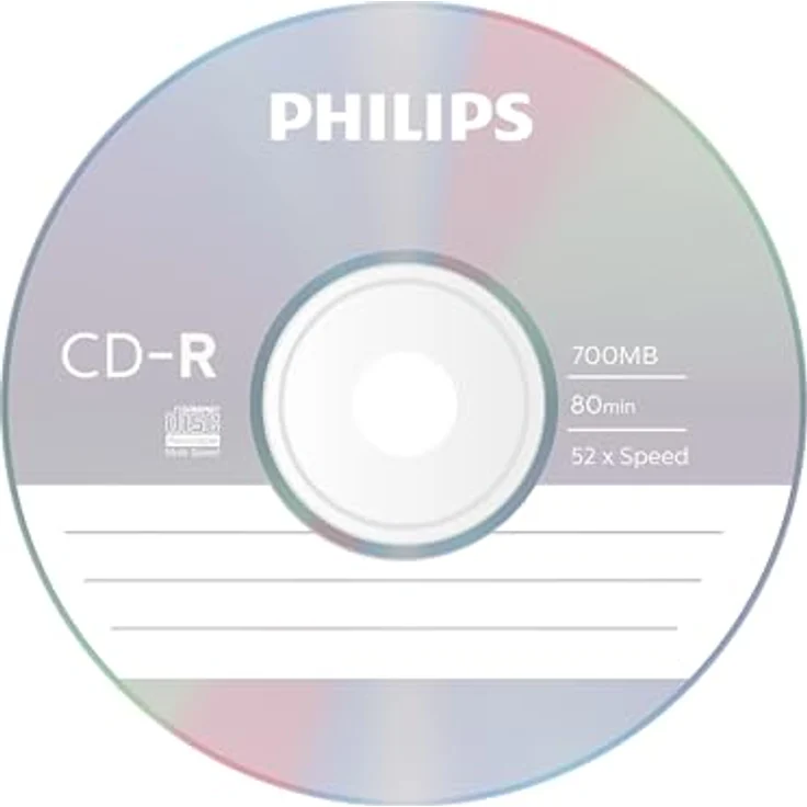 Philips CD-R Rohlinge (700 MB Data- 80 Minuten, 52x High Speed Aufnahme, 50er Spindel) – Bild 2