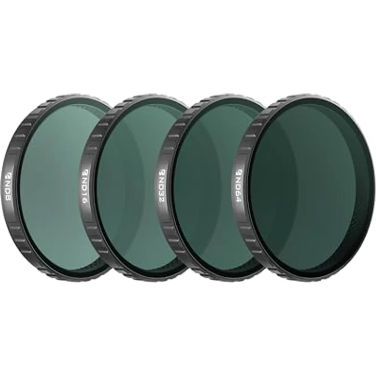 Freewell ND8, ND16, ND32, ND64 Standard-Tagesfilter-Set für DJI Osmo Action 6, 4er-Pack ND-Filter für flüssigere Videos und Überbelichtungskontrolle – Bild 1