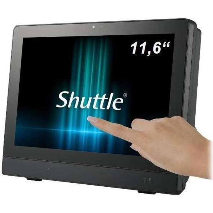 Shuttle POS P250, Kompaktes All-in-One POS System mit 11,6" Touchscreen, IP54 geschützt, lüfterlos, Intel N100, 24/7 Dauerbetrieb