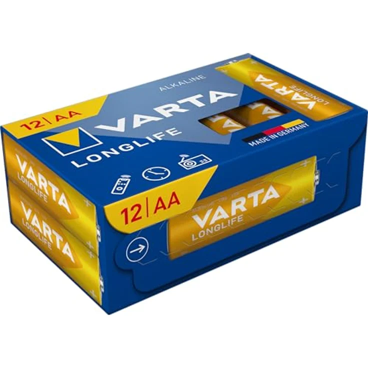 Varta Longlife AA Batterien, CUBE12, auslaufsicher und mit 10 Jahren Lagerfähigkeit – Bild 1