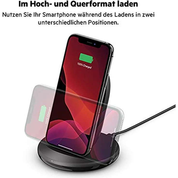 Belkin 15 W Wireless Charging Stand inkl. Netzteil, schwarz – Bild 5