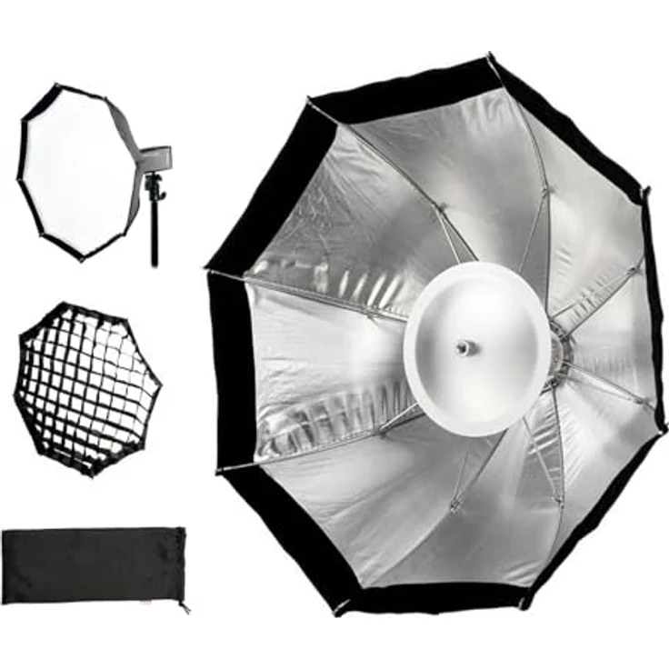 Godox AD-S7 Witstro multifunktionales 3-in-1 Softbox Set für Blitzgerät AD180-360 schwarz – Bild 2