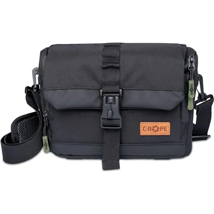 C-Rope Kameratasche V3, Umhängetasche für DSLR mit wasserfestem Design, Schwarz