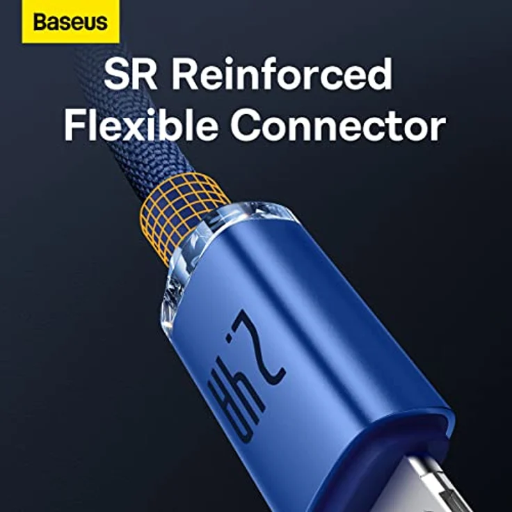 Baseus Crystal Shine USB-auf-Lightning-Ladekabel, 2,4 A, 1,2 m – Dunkelblau, schnelles Aufladen und Datenübertragung – Bild 3