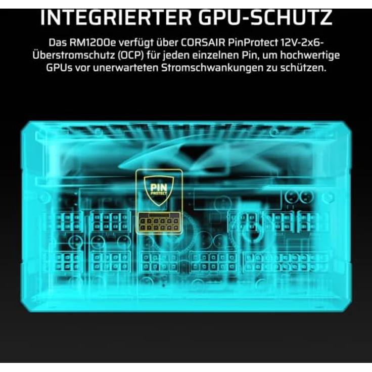 CORSAIR RMe Series PinProtect RM1200e White, 1200 Watt ATX 12V Netzteil, Cybenetics Platinum, modulare Kabel – Bild 3