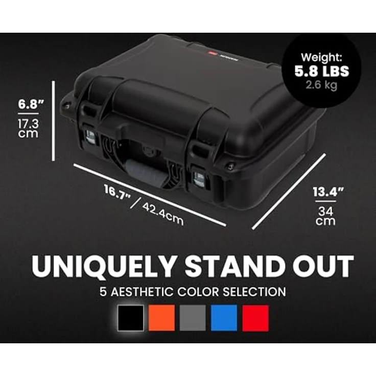 Nanuk Kunststoffkoffer 920, robuster Fotokoffer mit PowerClaw Verriegelungssystem, wasserdicht und staubdicht, Schwarz – Bild 6