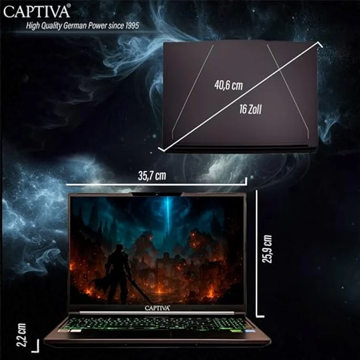 Captiva Power Starter R94-508GE, 14" Notebook mit 1000 GB SSD, 32 GB RAM, Silber – Bild 4