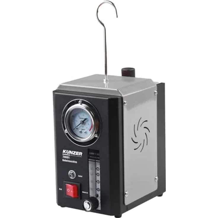 Kunzer 7NM01 Nebelmaschine, professionelle Lecksuchmaschine mit stufenlos einstellbarer Rauchintensität, 12V Betrieb, inklusive Nebelöl und Adapter – Bild 3