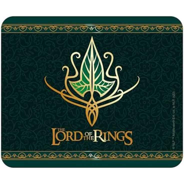 ABYSTYLE Der Herr der Ringe Mauspad, weich, rutschfeste Unterseite, 23,5 x 19,5 cm, Elfisch