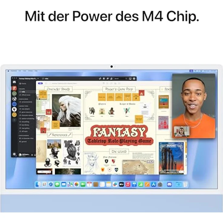 Apple iMac 24" (2024), MWUF3D/A, Apple M4 8-Core GPU, 16 GB RAM, 256 SSD, Blau – Bild 4