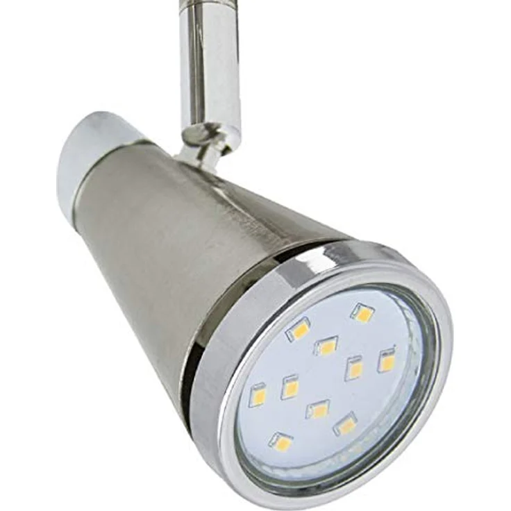Trango 4-flammig LED Deckenleuchte 2992-42SD in Nickel matt inkl. 4x 5 W 3-Stufen dimmbaren LED Leuchtmittel - Bad Lampe I Deckenlampe I Deckenstrahler I Wohnzimmer Lampe schwenkbar, warmweiß (3000 Kelvin) - Preisvergleich – Bild 3