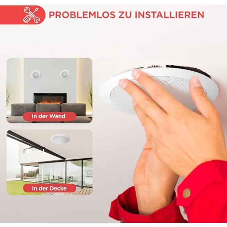 Pyle PDIC60 - Lautsprecher (2.0 Kanäle, Verkabelt, Terminal, 125 W, 65-22000 Hz, Weiß) – Bild 6