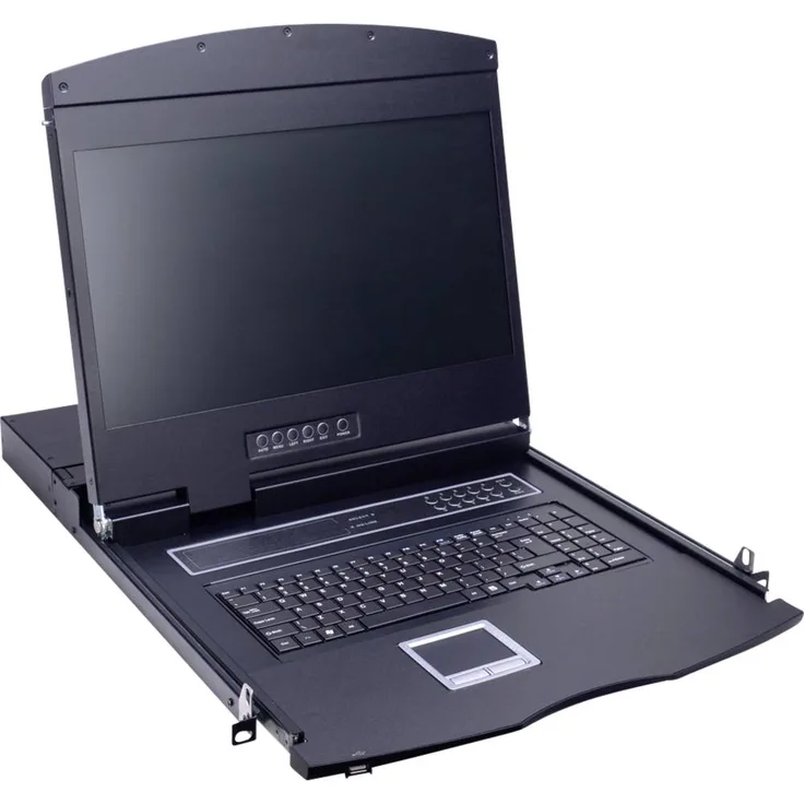 Value 26.99.0132 KVM-Konsole, 48 cm (19 Zoll) TFT Monitor, integriert Tastatur und Touchpad, 1HE-Gehäuse für 19 Zoll Racks