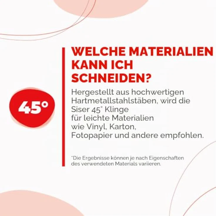 Siser Cutting Blade 45°, Präzisionsklinge für Plotter aus hochwertigem Karbidstahl, geeignet für Flexfolien und Klebefolien – Bild 3