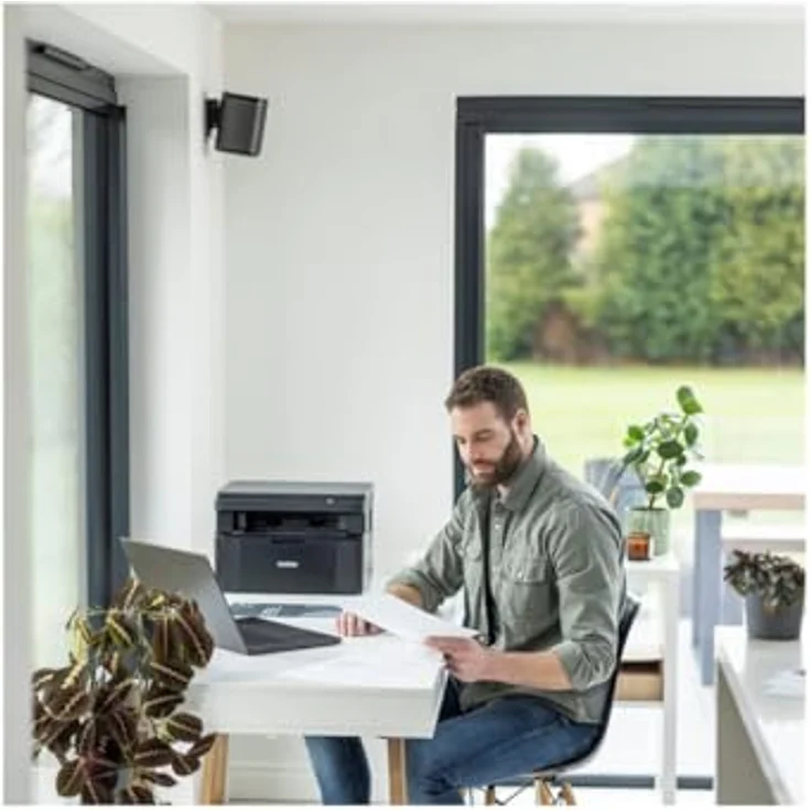 Brother DCP-L1640W, Multifunktionsdrucker 3-in-1 mit S/W-Laser-Technologie, WLAN und 20 Seiten/Min. Druckgeschwindigkeit, schwarz – Bild 6