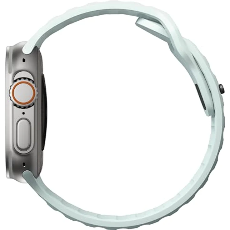 NOMAD Sport Band V2, Uhrenarmband für Apple Watch 38/40/41mm, strapazierfähig und wasserfest, leuchtet im Dunkeln, Icy Blue Glow – Bild 4