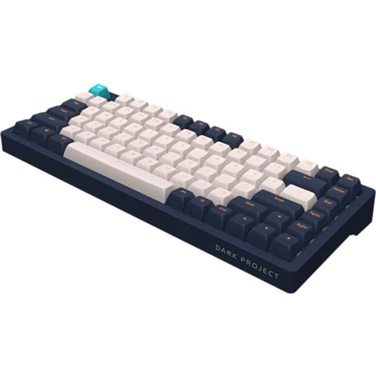 Dark Project KD83A, RGB ANSI Englische Gaming Mechanische Tastatur, 87 Tasten, Elfenbein/Marineblau – Bild 4