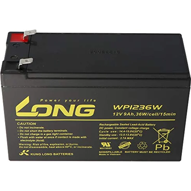 Kung Long Steripower Desinfektionsgerät Akku, 12V Blei Akku mit 9Ah Kapazität, schwarz – Bild 8