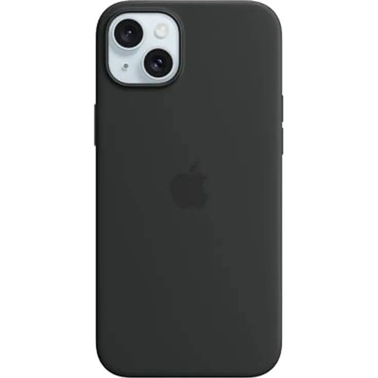 Apple iPhone 15 Plus Silikon Case mit MagSafe – Schwarz ​​​​​​​
