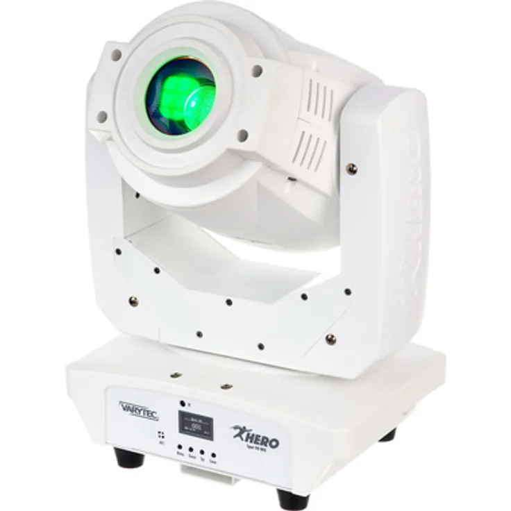 Varytec Hero Spot 90 WH, LED Moving Head Scheinwerfer mit 90W LED, 45700 Lux, DMX Steuerung, weißes Gehäuse