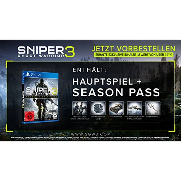 CI Games Sniper Ghost Warrior 3 - Season Pass Edition, PS4 Spiel mit Open-World-Setting und vielseitigen Missionen – Bild 3