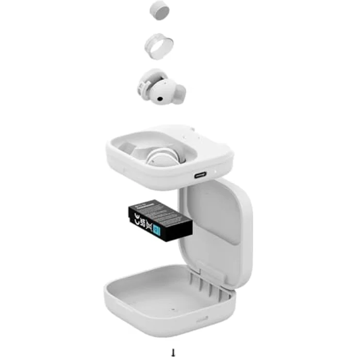 Fairphone Fairbuds True Wireless Earbuds (aktive Geräuschunterdrückung, austauschbare Batterie, Bluetooth 5.3) weiß – Bild 5