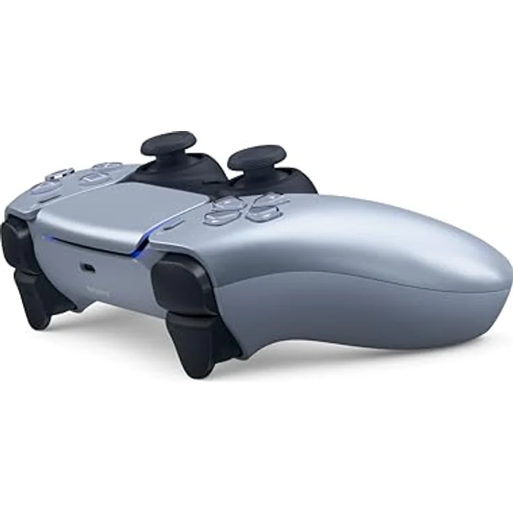 Playstation DualSense Wireless-Controller - Sterling Silver, immersives haptisches Feedback, adaptive Trigger, integriertes Mikrofon – Bild 2