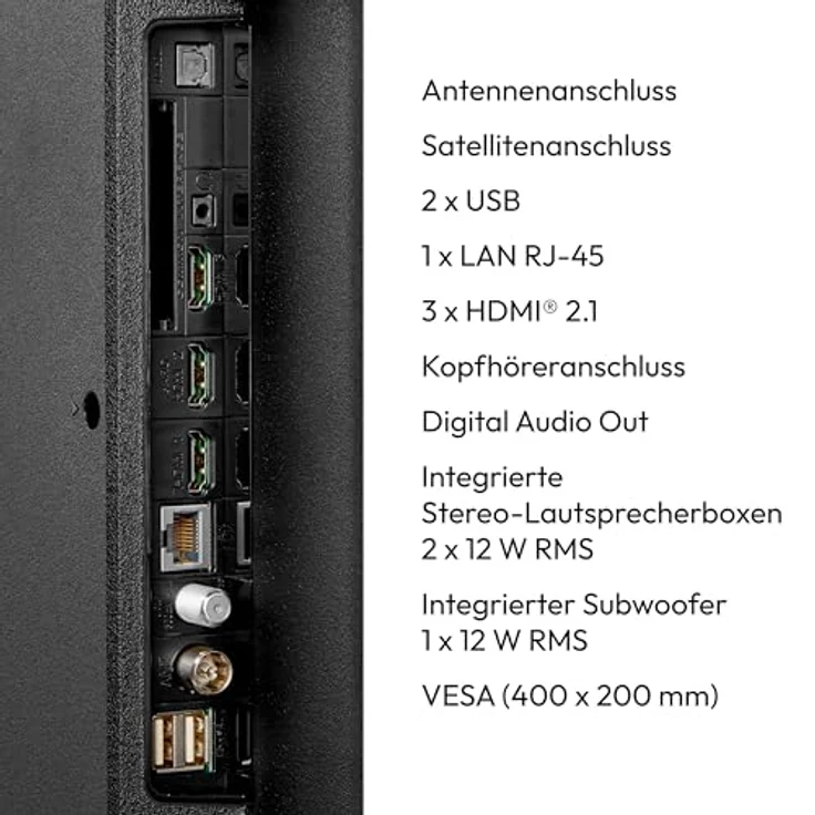 MEDION MD 865700, 163,9 cm (65 Zoll) QLED Fernseher mit 4K Ultra HD, Dolby Vision HDR, Smart TV und Google TV, schwarz – Bild 5
