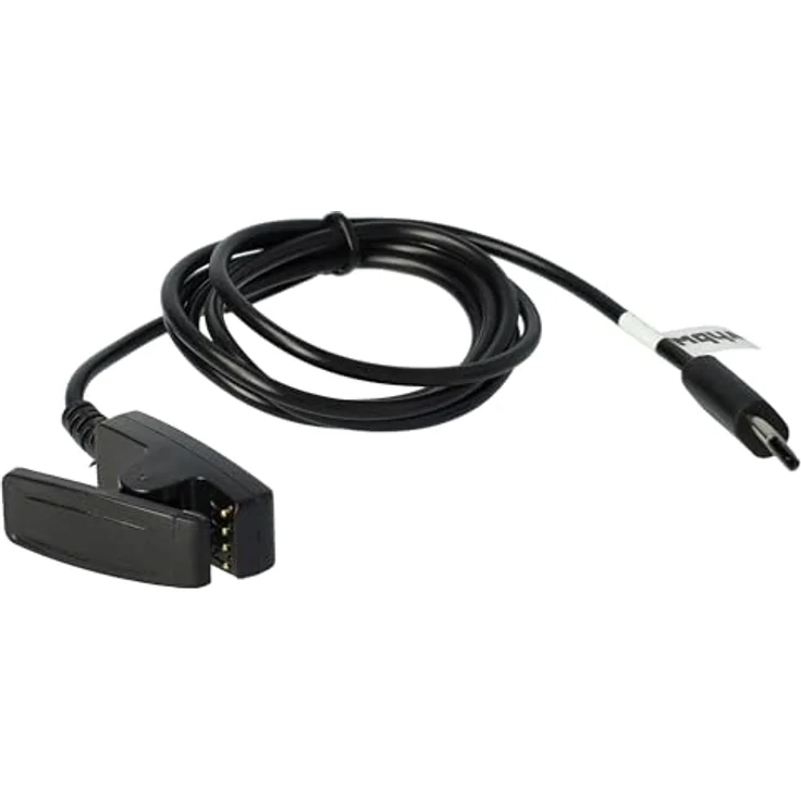 vhbw USB Ladekabel kompatibel mit Garmin Lily Classic Edition 010-02384-B2 Smartwatch, Fitnesstracker - Ladestation Schwarz, 100 cm – Bild 4