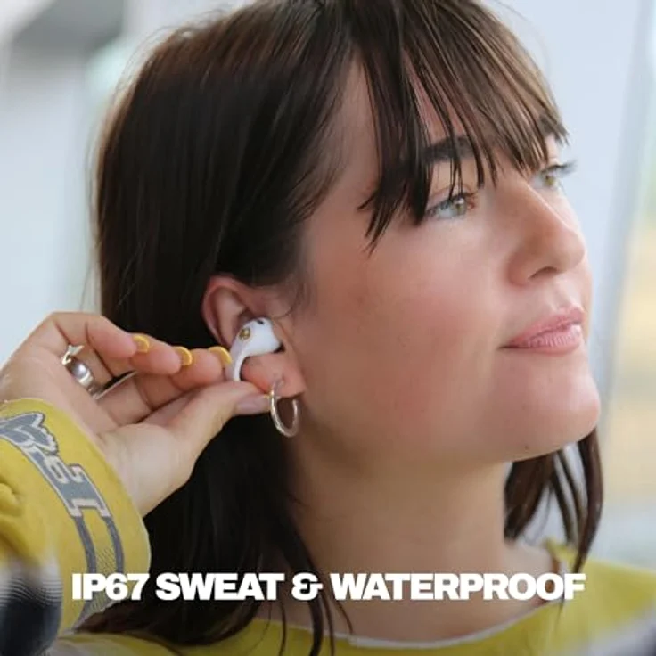 Skullcandy Push 720 Open, Drahtlose Bluetooth Open-Ear-Ohrhörer mit wasserdichtem Clip-On-Design, 30 Stunden Akkulaufzeit und Mikrofon für iPhone & Android - Knochen – Bild 4